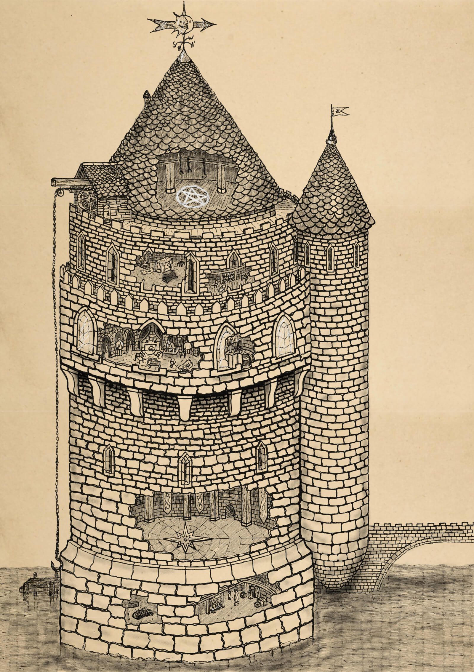 Map of the Broceliande tower.