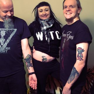 Three gamers with goblin tattoos