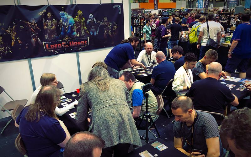 Shot of the UKGE stall while many demos are going on.
