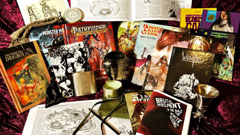 A selection of RPG books used in the playtest.