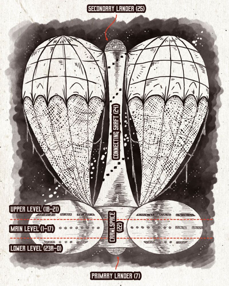 Side map of the aether craft Vernilus.